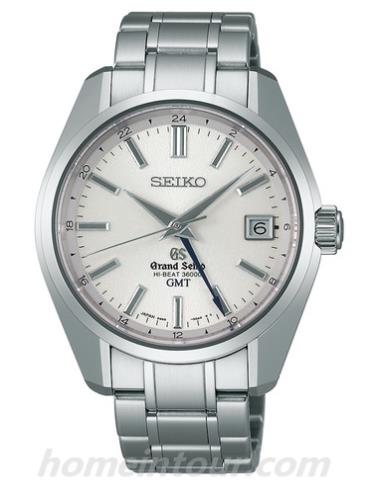 精工SBGJ001男表Grand Seiko系列-银色表带/表径40mm