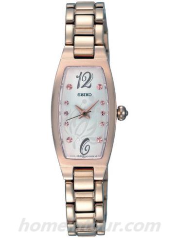 精工SXGN98J1女表Vivace系列-金色表带/表径—mm