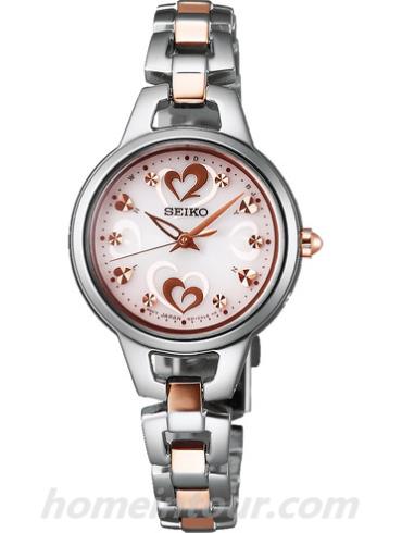 精工SXDE91J1女表Vivace系列-间金色表带/表径—mm