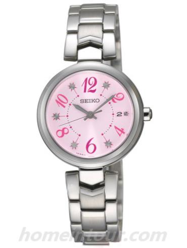 精工SXDE87J1女表Vivace系列-银色表带/表径—mm