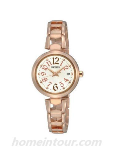 精工SXD832J1女表Vivace系列-金色表带/表径—mm