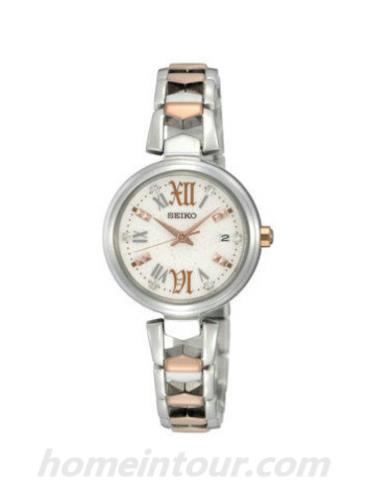 精工SXD831J1女表Vivace系列-间金色表带/表径—mm