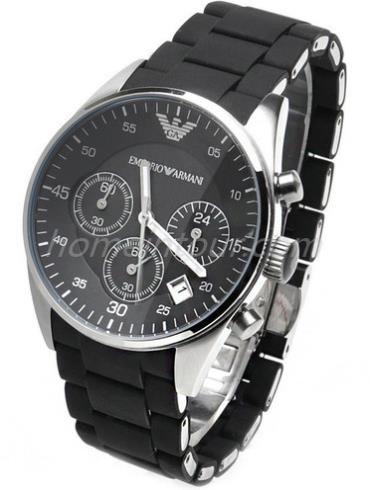 阿玛尼AR5868男表时尚情侣表系列-黑色表带/表径38mm