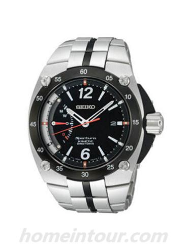 精工SRG005J1男表Sportura系列-银色表带/表径—mm