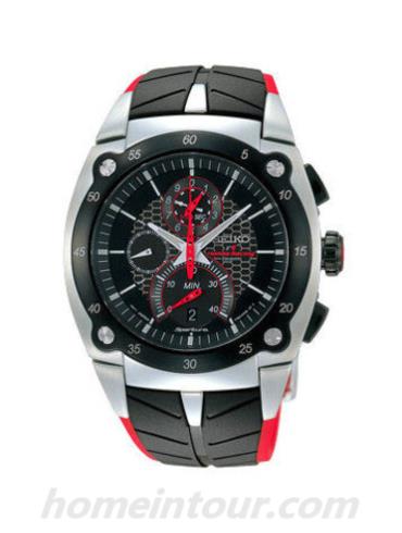 精工SPC009J1男表Sportura系列-黑色表带/表径—mm