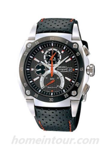 精工SPC003J1男表Sportura系列-黑色表带/表径—mm