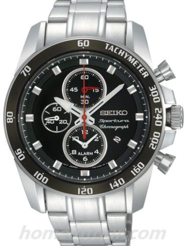 精工SNAE69J1男表Sportura系列-银色表带/表径—mm