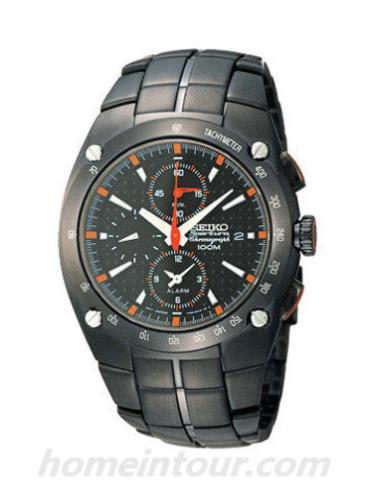 精工SNA595J1男表Sportura系列-黑色表带/表径—mm