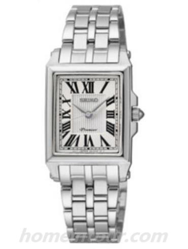 精工SXGP11J1情侣表Premier系列-银色表带/表径—mm