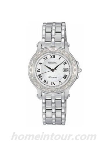 精工SXDE57J1女表Premier系列-银色表带/表径—mm