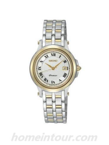 精工SXDE02J1女表Premier系列-间金色表带/表径—mm