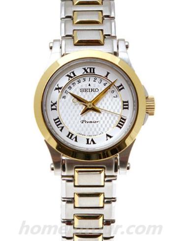 精工SXD678J1女表Premier系列-间金色表带/表径—mm