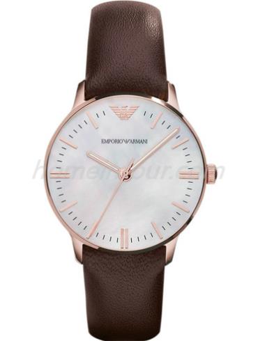 阿玛尼AR1601女表商务休闲系列-棕色表带/表径32mm