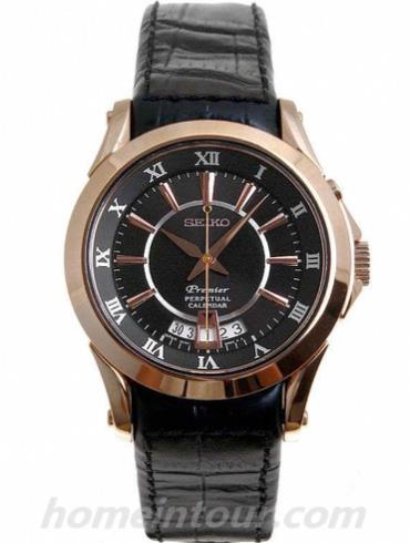 精工SNQ128J1男表Premier系列-黑色表带/表径—mm