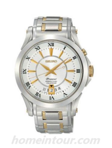 精工SNQ116J1男表Premier系列-间金色表带/表径—mm