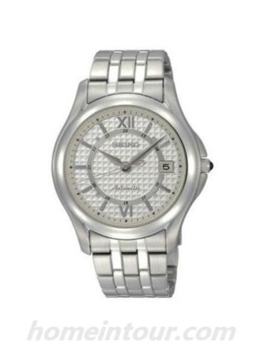 精工SNM051J1男表Premier系列-银色表带/表径—mm