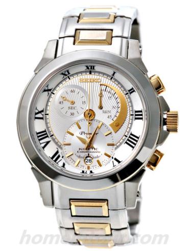 精工SNL042J1男表Premier系列-间金色表带/表径—mm