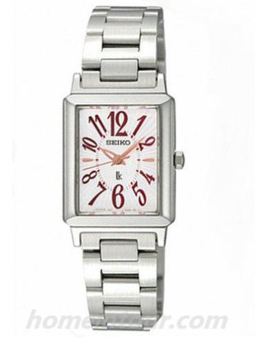 精工SXGP03J女表Lukia系列-银色表带/表径—mm