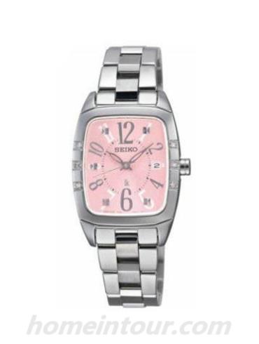 精工SXDE97J女表Lukia系列-银色表带/表径—mm