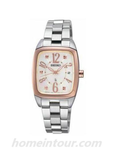 精工SXDE94J女表Lukia系列-银色表带/表径—mm