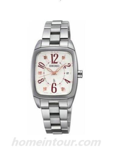 精工SXDE93J女表Lukia系列-银色表带/表径—mm