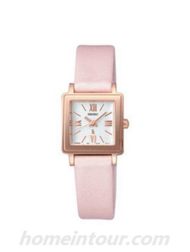 精工SSVY068J女表Lukia系列-粉色表带/表径—mm
