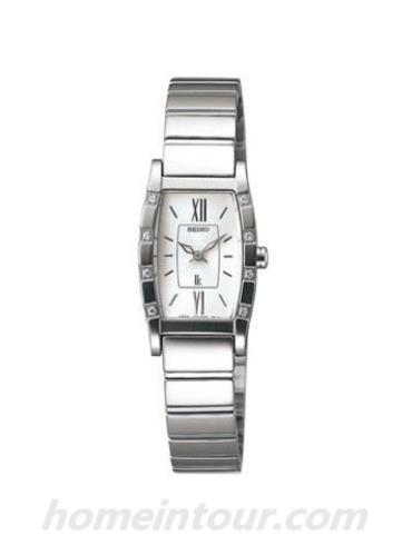 精工SSVX069女表Lukia系列-银色表带/表径—mm