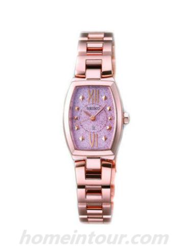 精工SSVR078J女表Lukia系列-间金色表带/表径—mm