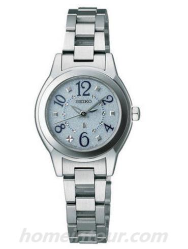 精工SSVR071J女表Lukia系列-银色表带/表径—mm