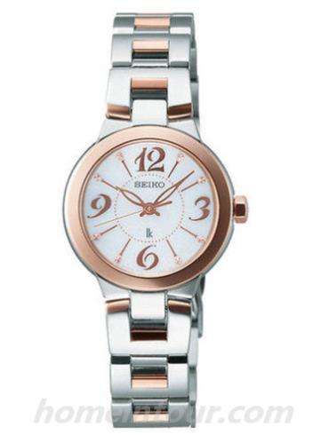 精工SSVR024J女表Lukia系列-间金色表带/表径—mm