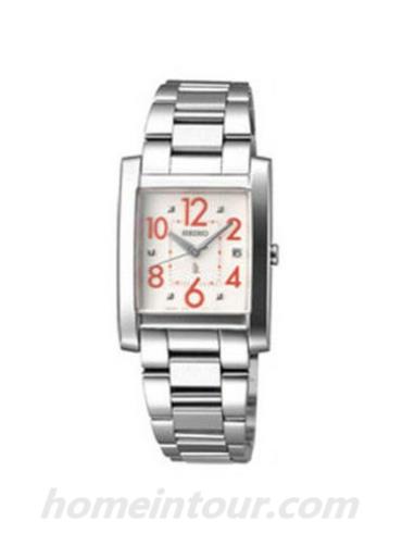 精工SSVK083J女表Lukia系列-银色表带/表径—mm