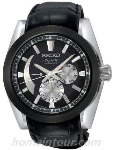 精工SPB019J1男表Ananta系列-黑色表带/表径—mm