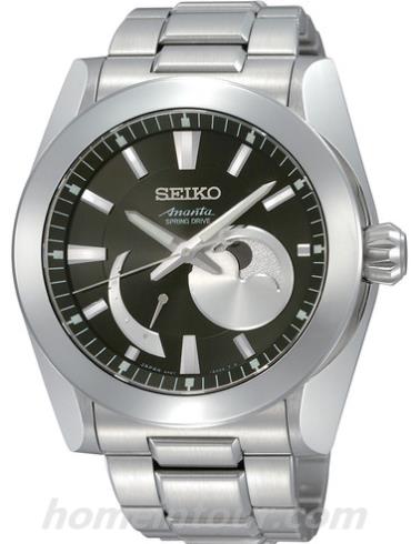 精工SNR023J1男表Ananta系列-银色表带/表径—mm