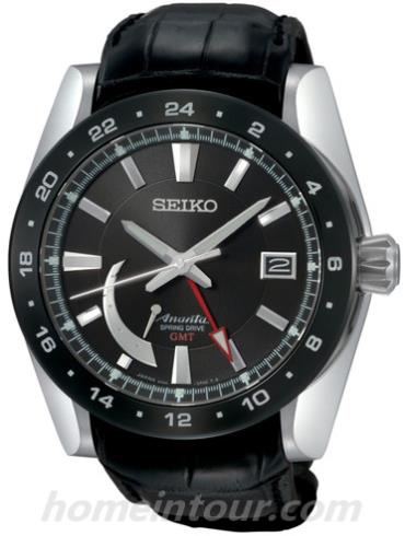 精工SNR021J1男表Ananta系列-黑色表带/表径—mm