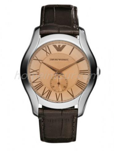 阿玛尼AR1704男表时尚情侣表系列-棕色表带/表径43mm