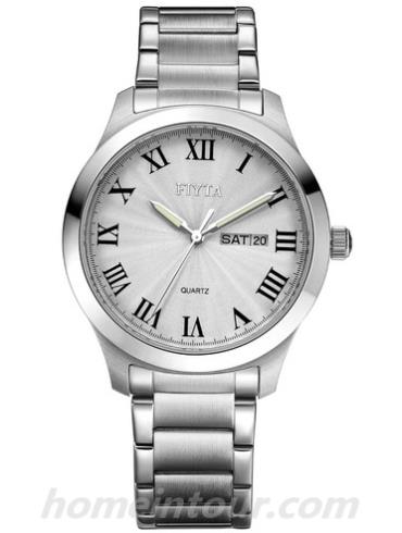 飞亚达GJ042.WWW男表经典系列-银色表带/表径40mm