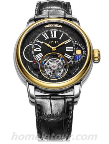 飞亚达GA8548.TBB男表大师系列-黑色表带/表径43mm