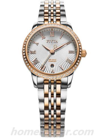 飞亚达L8430.MWMD女表金表系列-间金色表带/表径28.2mm