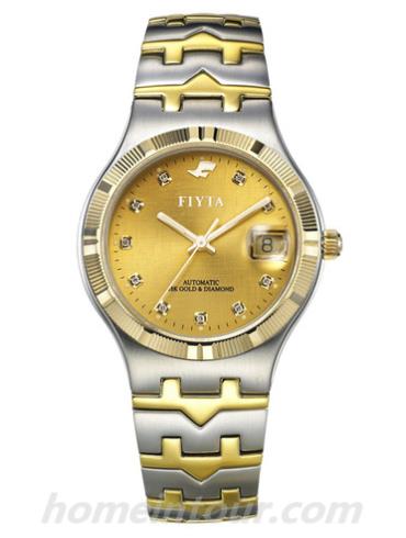 飞亚达LA8012.TGT女表金表系列-间金色表带/表径34.5mm