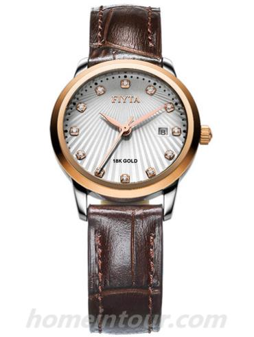 飞亚达L8428._MWRD女表金表系列-棕色表带/表径28.2mm