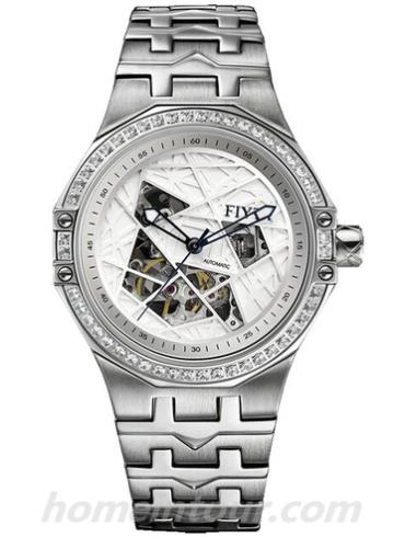 飞亚达GA2008.WWWD男表印象·城市系列-银白色表带/表径39mm