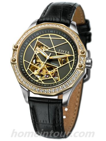 飞亚达LA2008.THBD女表印象·城市系列-黑色表带/表径35mm