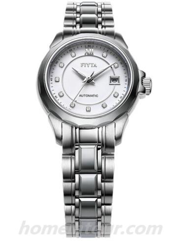 飞亚达LA8358.WWW女表锋逸系列-银白色表带/表径27.0mm