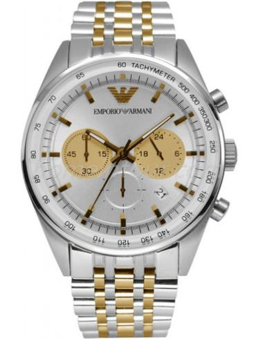 阿玛尼AR6116男表商务休闲系列-间金色表带/表径43mm