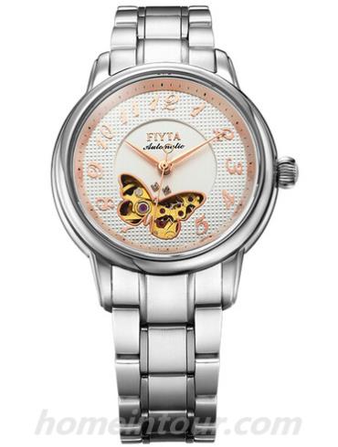 飞亚达LA8372.WWW女表摄影师系列-银白色表带/表径34.6mm