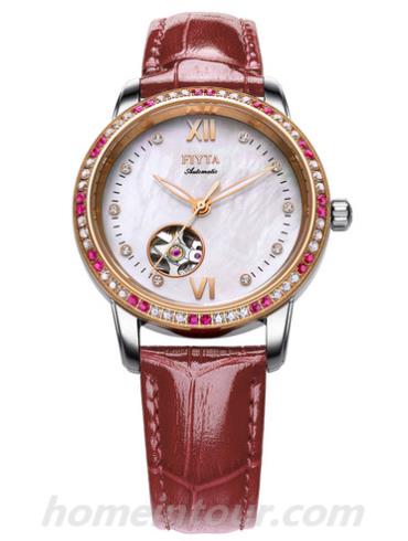 飞亚达LA8366.MSRS女表摄影师系列-红色表带/表径35mm