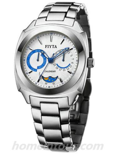 飞亚达G962.WWW男表恒昱系列-银白色表带/表径39mm