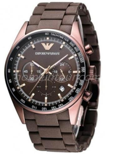 阿玛尼AR5982男表商务休闲系列-棕色表带/表径43mm