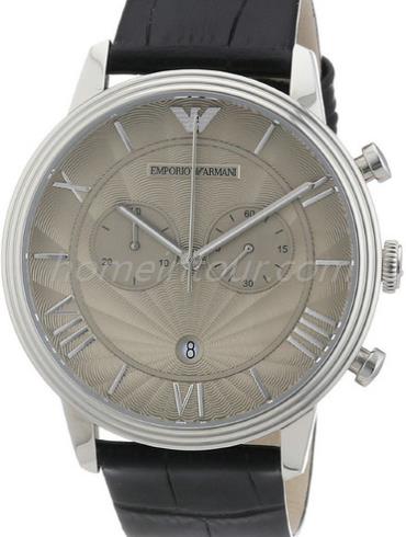 阿玛尼AR1615男表商务休闲系列-黑色表带/表径45mm