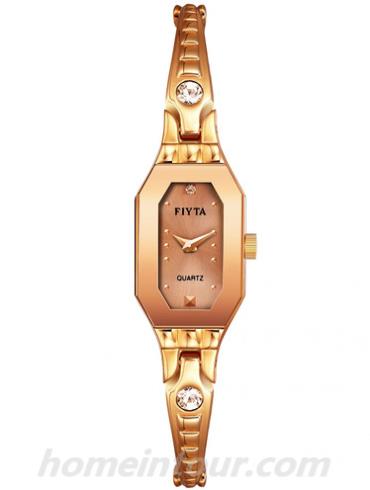 飞亚达L501.PPP女表玲珑系列-玫瑰金色表带/表径20.00x13.00mm